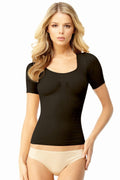 Short Sleeve Slimming Shaper Shirt